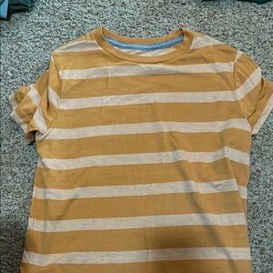 Mustard orange t shirt stripes size medium 8
